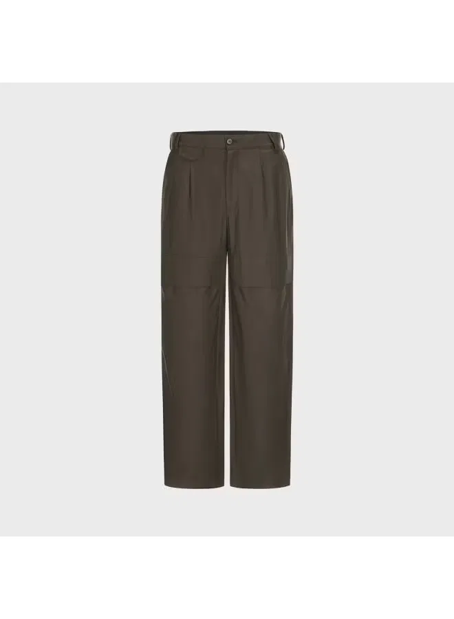 Брюки прямые широкие повседневные Zara, серо-зеленый — фото 2