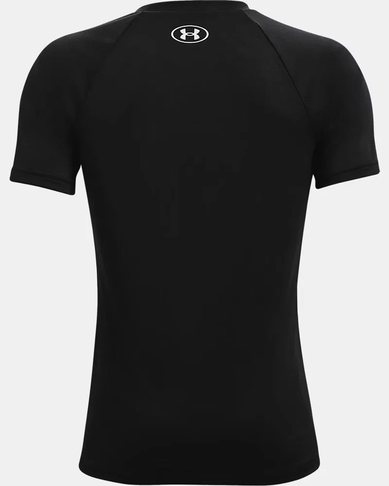 Футболка для мальчиков быстросохнущая UA Tech Big Logo UnderArmour, Black/White — фото 2