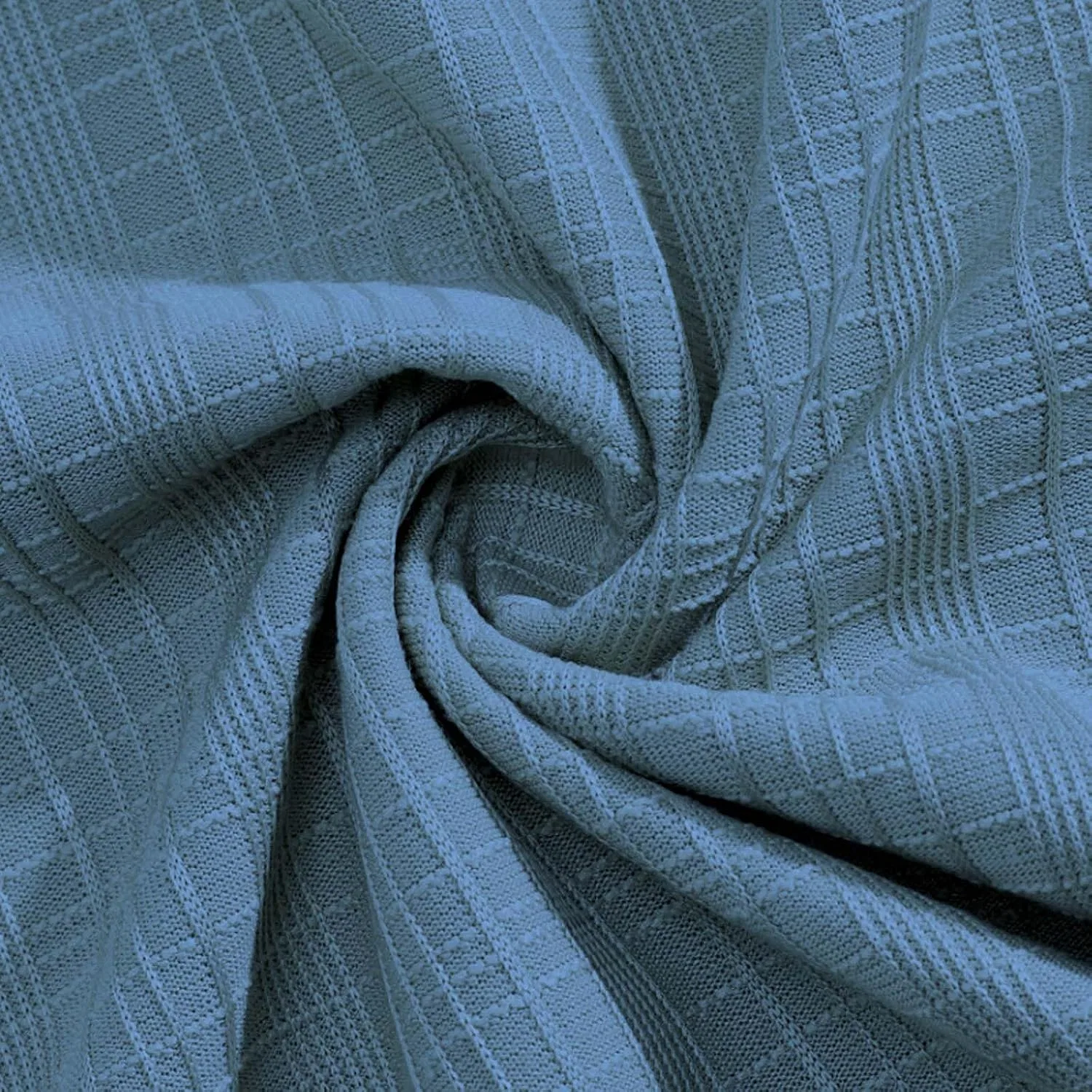 Мужская облегающая футболка с воротником и четверть-застежкой Ribbed Knit, Light Blue — фото 4