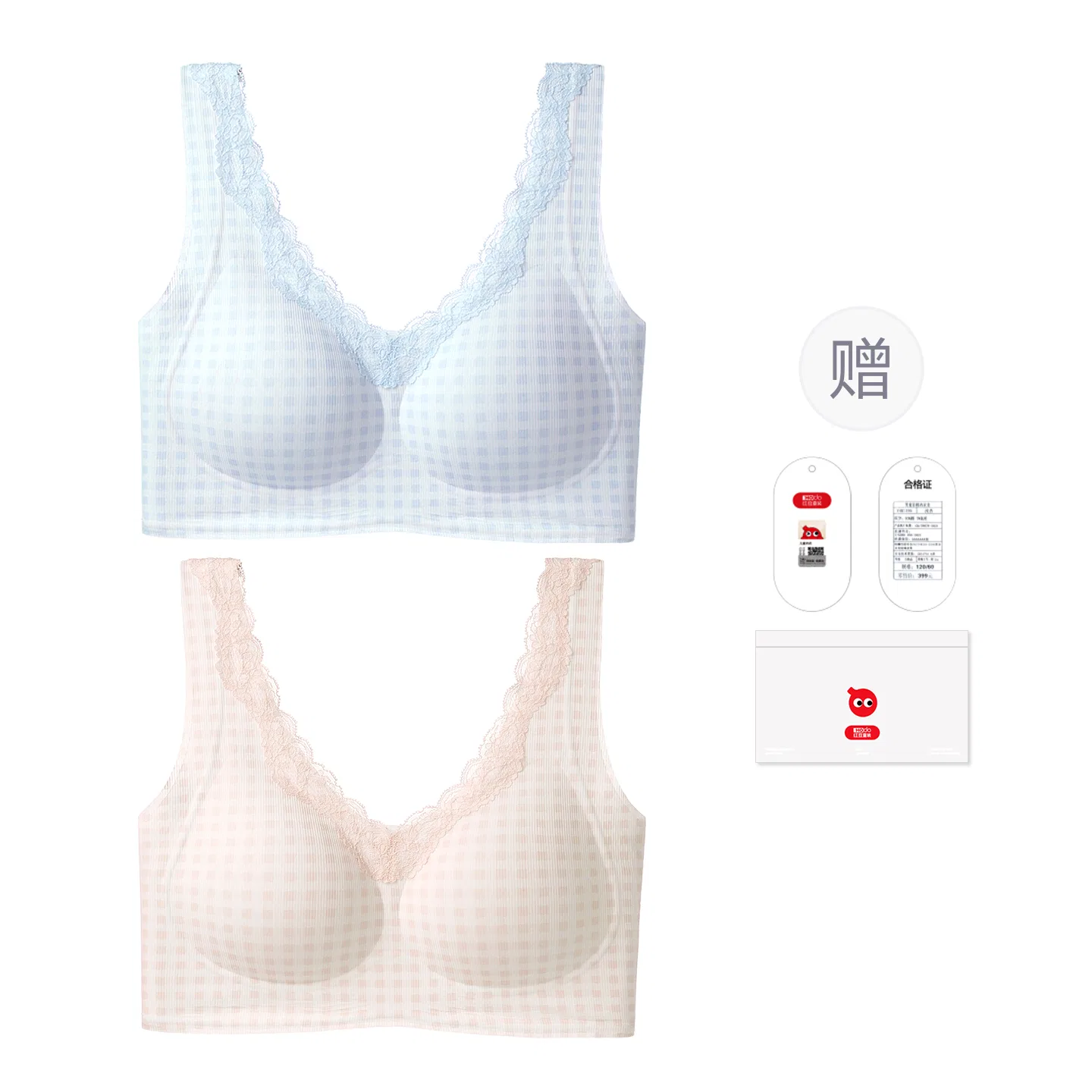 Детское белье для девочек безрукавное спортивное Red bean, 2 шт, Цвет: Light Blue + Light Yellow