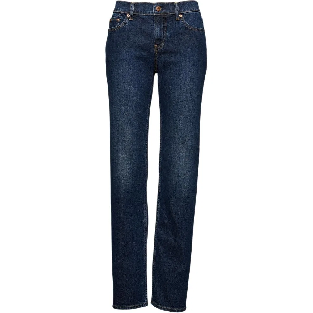 Женские джинсы с темно-синим цветом Dark Indigo Moderate, GAP