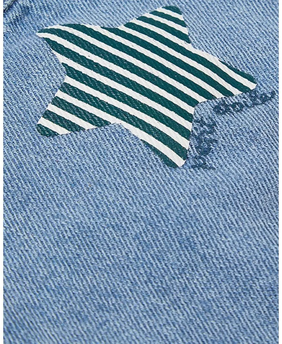 Боди-комбинезон без рукавов с принтом Petit Etoile MeMoi, Denim — фото 3