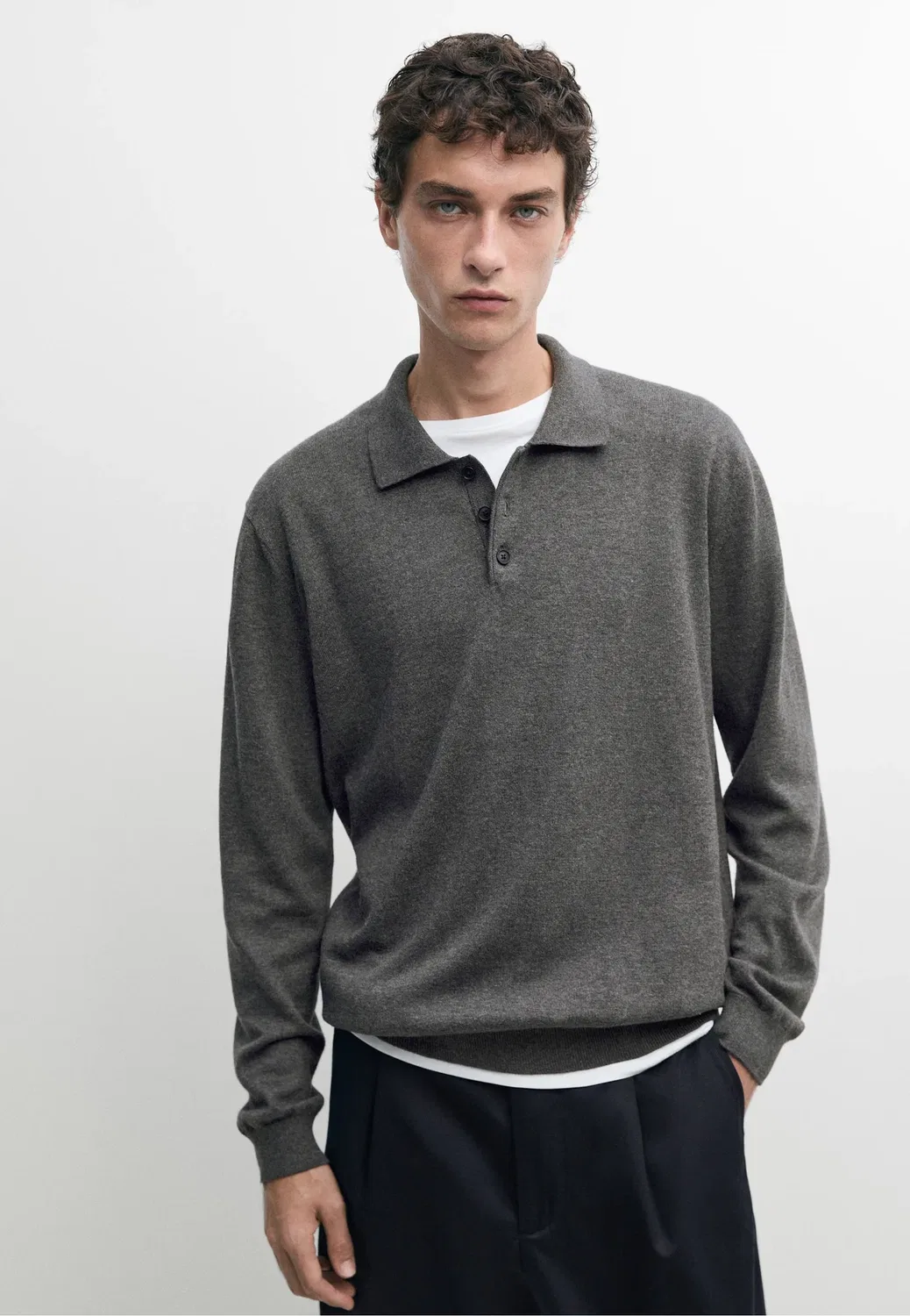 Рубашка поло Massimo Dutti, Dark Grey