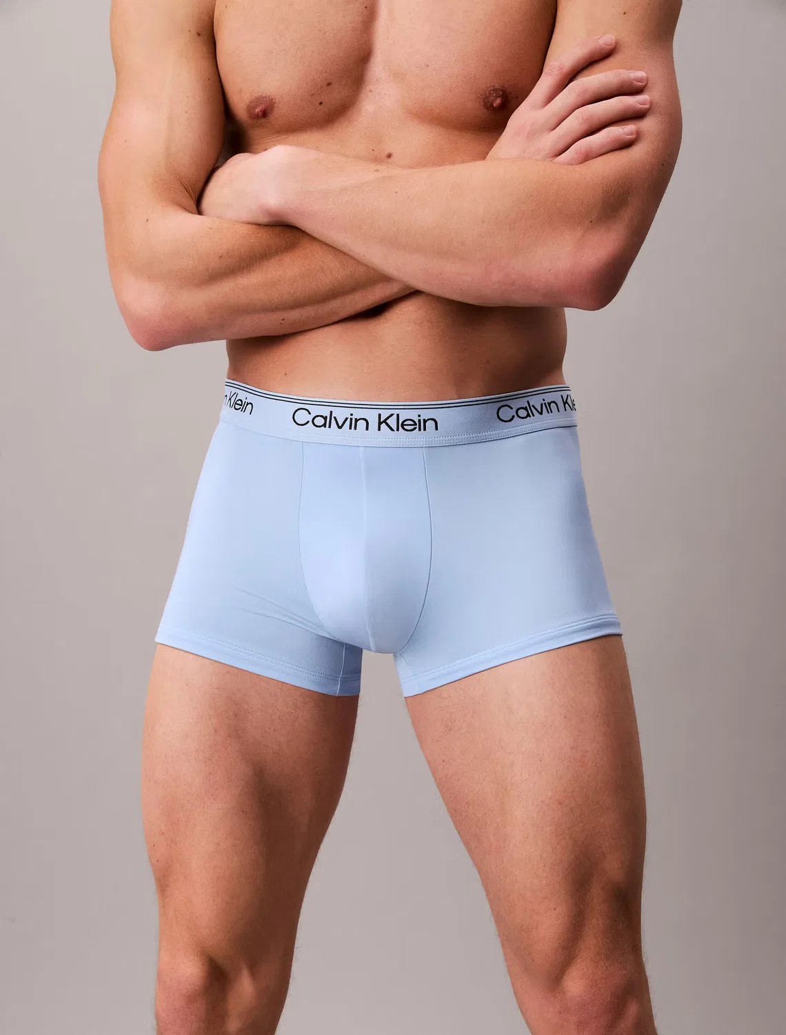 Трусы низкой посадки, 3 шт, микрофибра, Calvin Klein, синий — фото 4