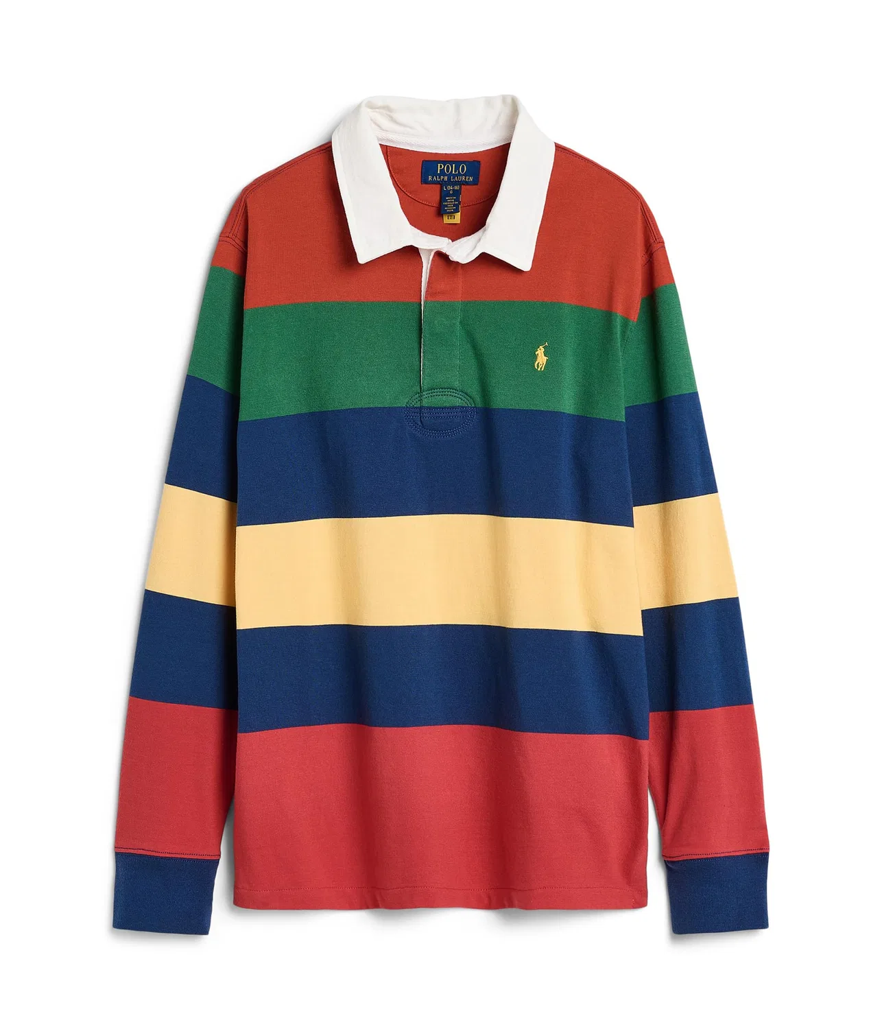 Полосатая хлопковая рубашка для регби (для детей постарше) Polo Ralph Lauren Kids, Post Red Multi