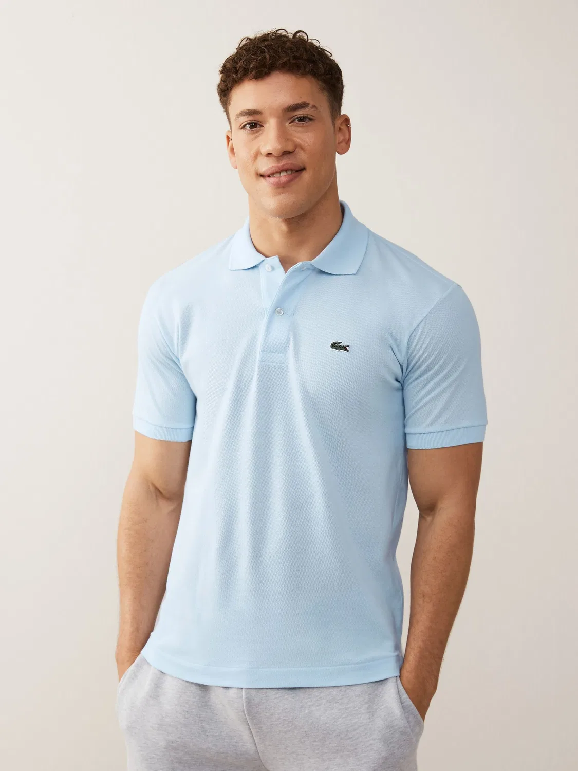 Поло классическое, модель L.12.12 Lacoste, бледно-голубой