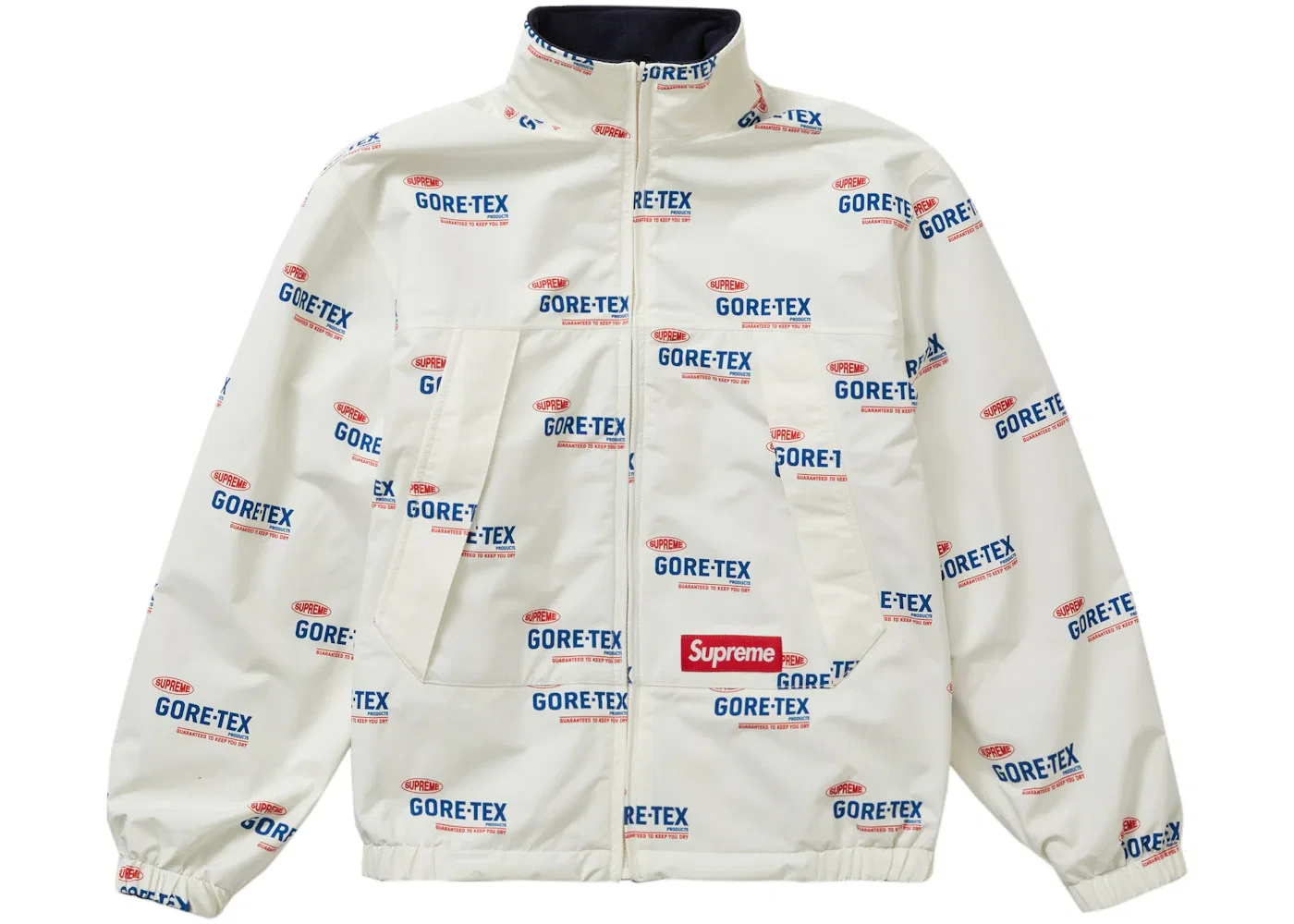Мужская куртка с принтом Supreme GORE-TEX Reversible Polartec Lined Jacket, Natural Logos