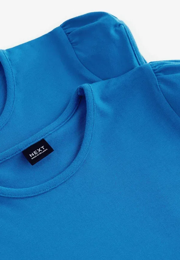 Футболка хлопковая Basic T-shirt Next, синий — фото 3