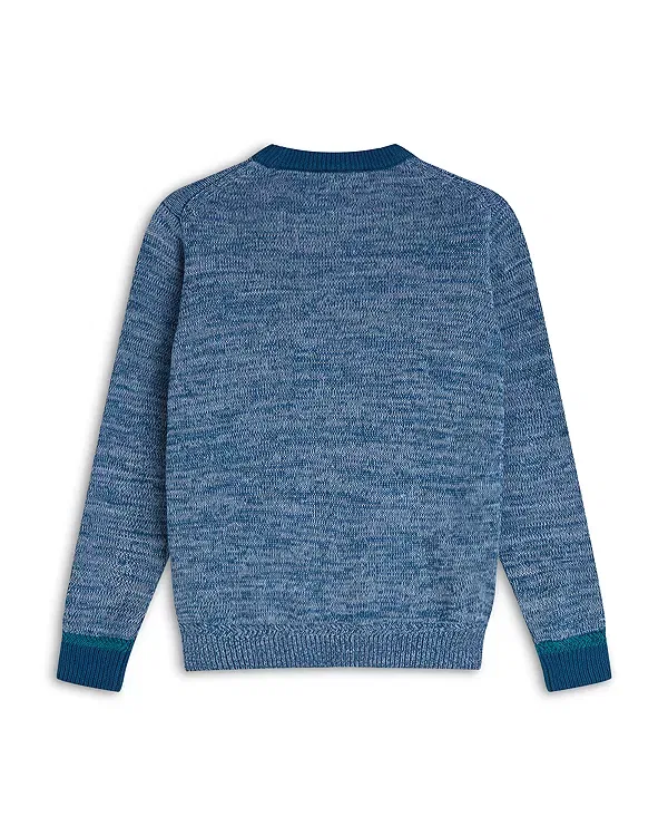 Детский свитер с воротником-гольф из меланжевой пряжи Scotch & Soda, Grey Dawn — фото 2