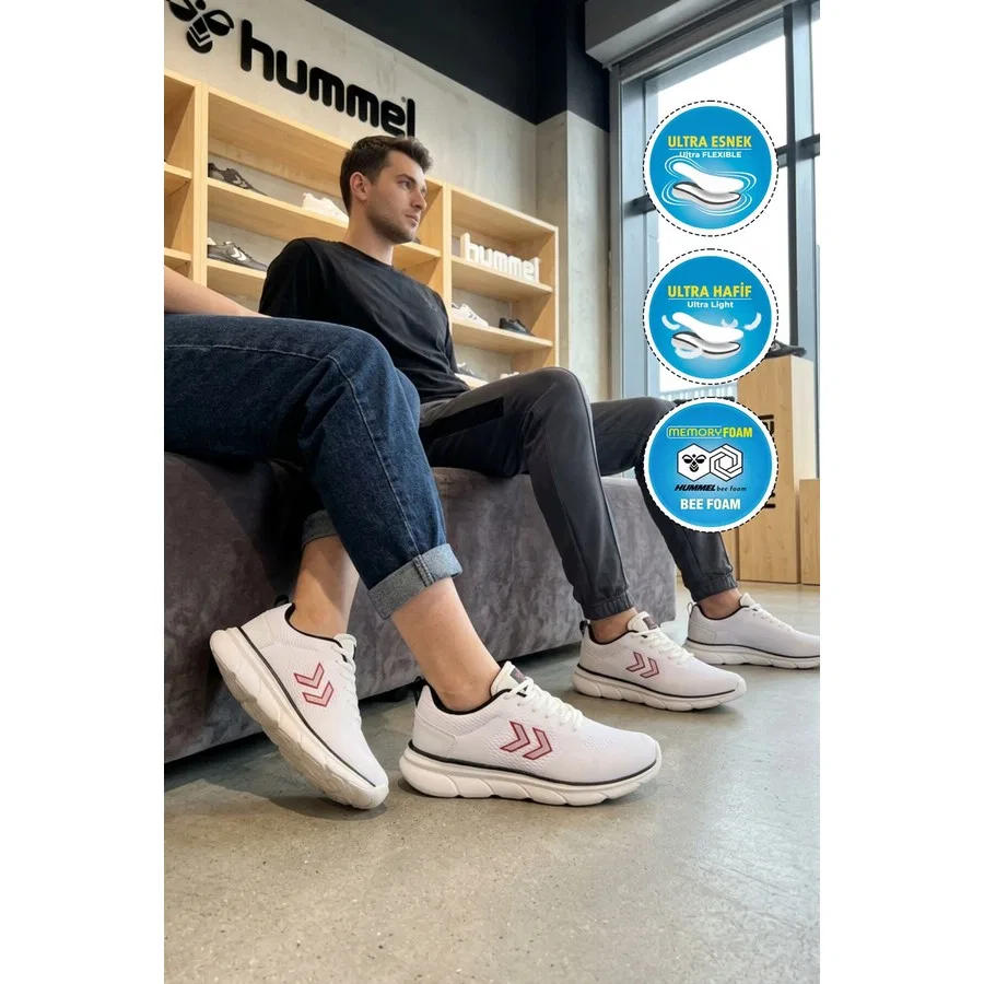 Кроссовки с шнуровкой Degas II Hummel, Бело-черный — фото 2