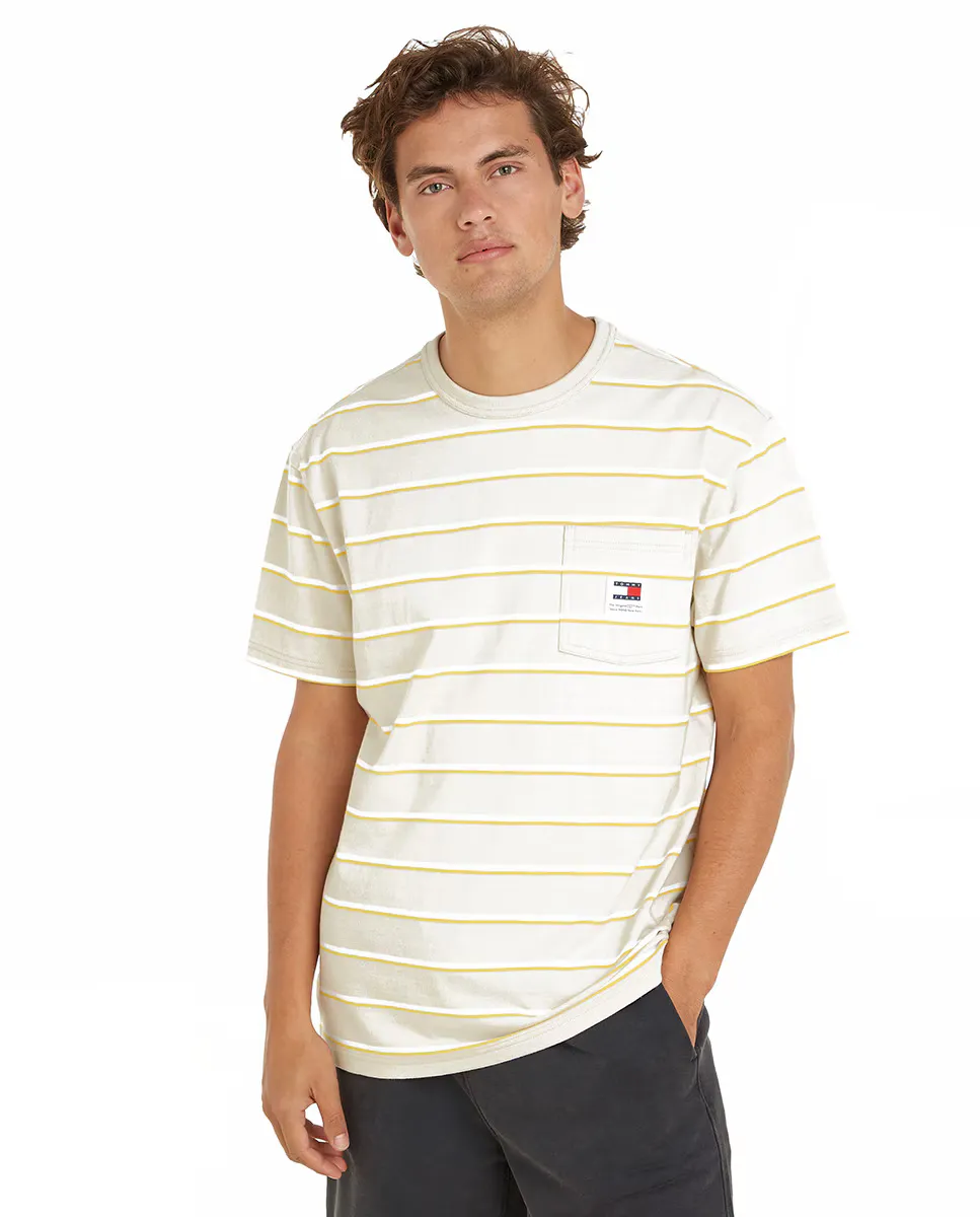 

Футболка мужская с коротким рукавом Regular Fit Tommy Jeans, бежевый
