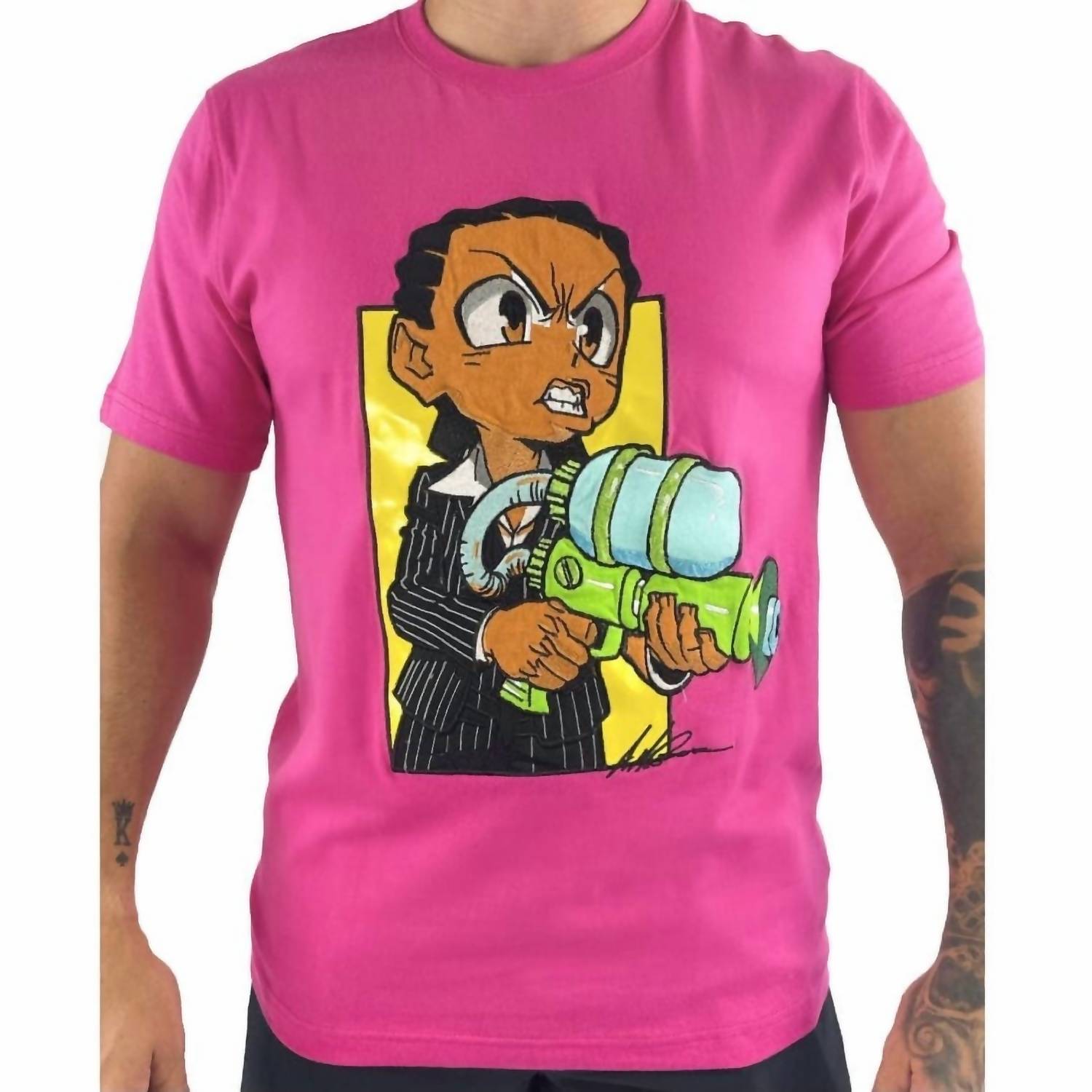 

Футболка Boondocks Say Hello To My Little Friend розового цвета DeKryptic