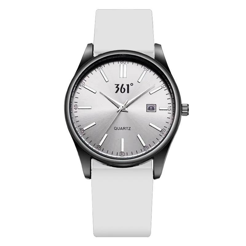 

361° Часы с кварцевым механизмом, силиконовым ремешком, унисекс, черный циферблат