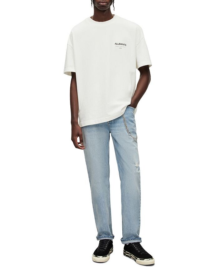 Футболка ALLSAINTS Underground из органического хлопка с логотипом и графическим рисунком, белый — фото 2