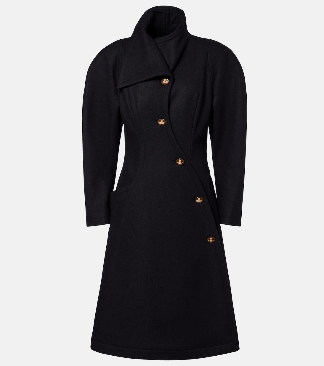 

Пальто из шерсти и кашемира Breeze Vivienne Westwood, черный