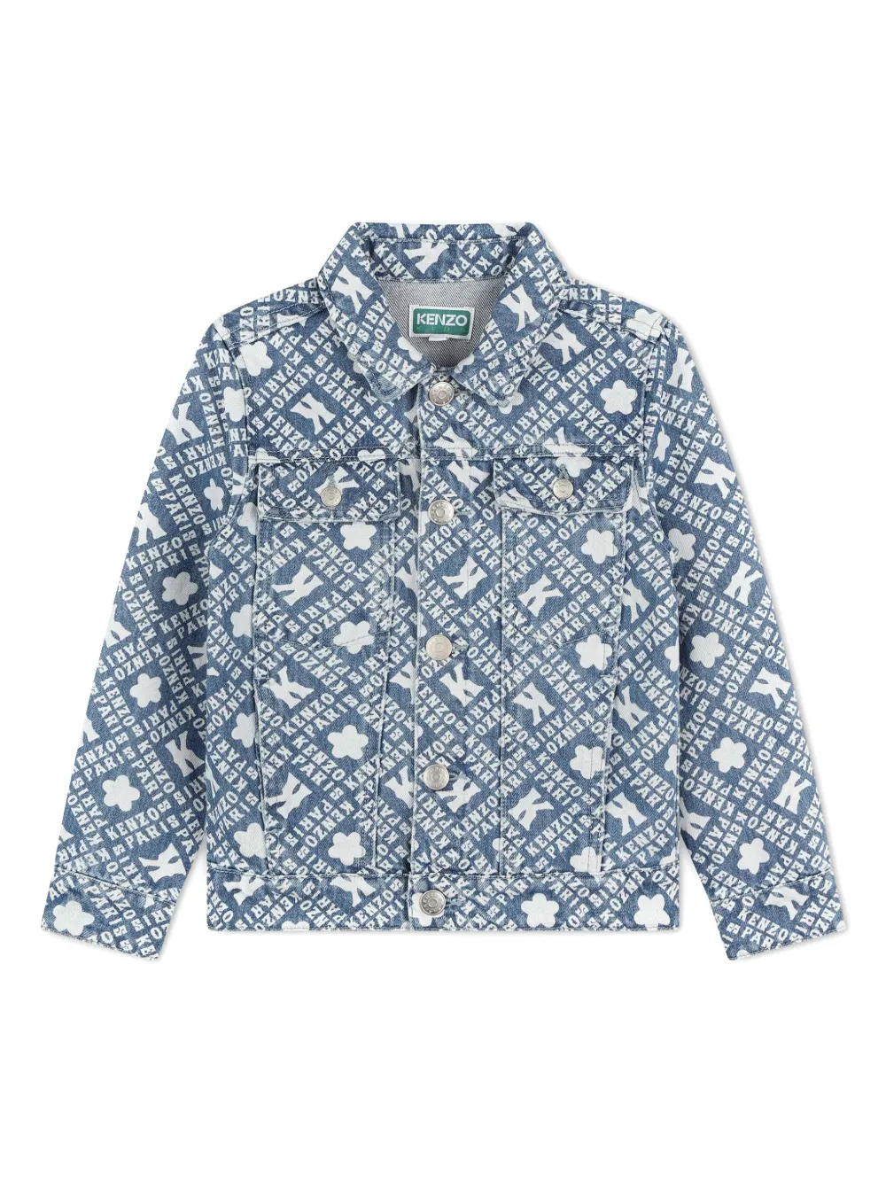 

Джинсовая куртка с монограммой Kenzo Kids, синий