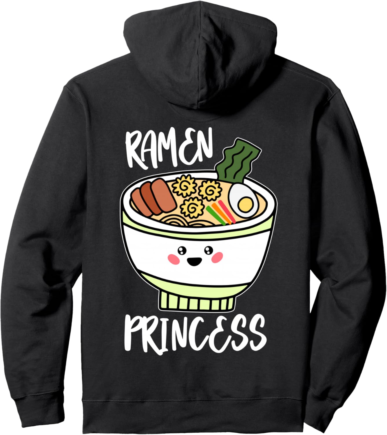 

Худи с надписью «Рамен Принцесса Милая Каваи Азиатская Лапша Девочки Подарок» Ramenfunnyasianfoodgifts, черный