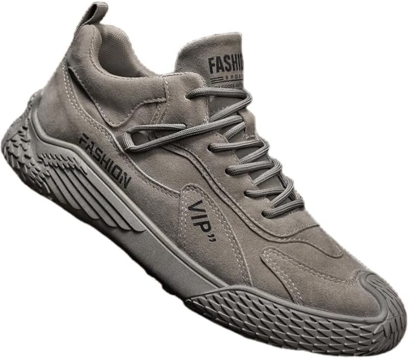 

Мужские удобные повседневные кроссовки HoaloX на шнуровке с однотонной спортивной платформой, серый