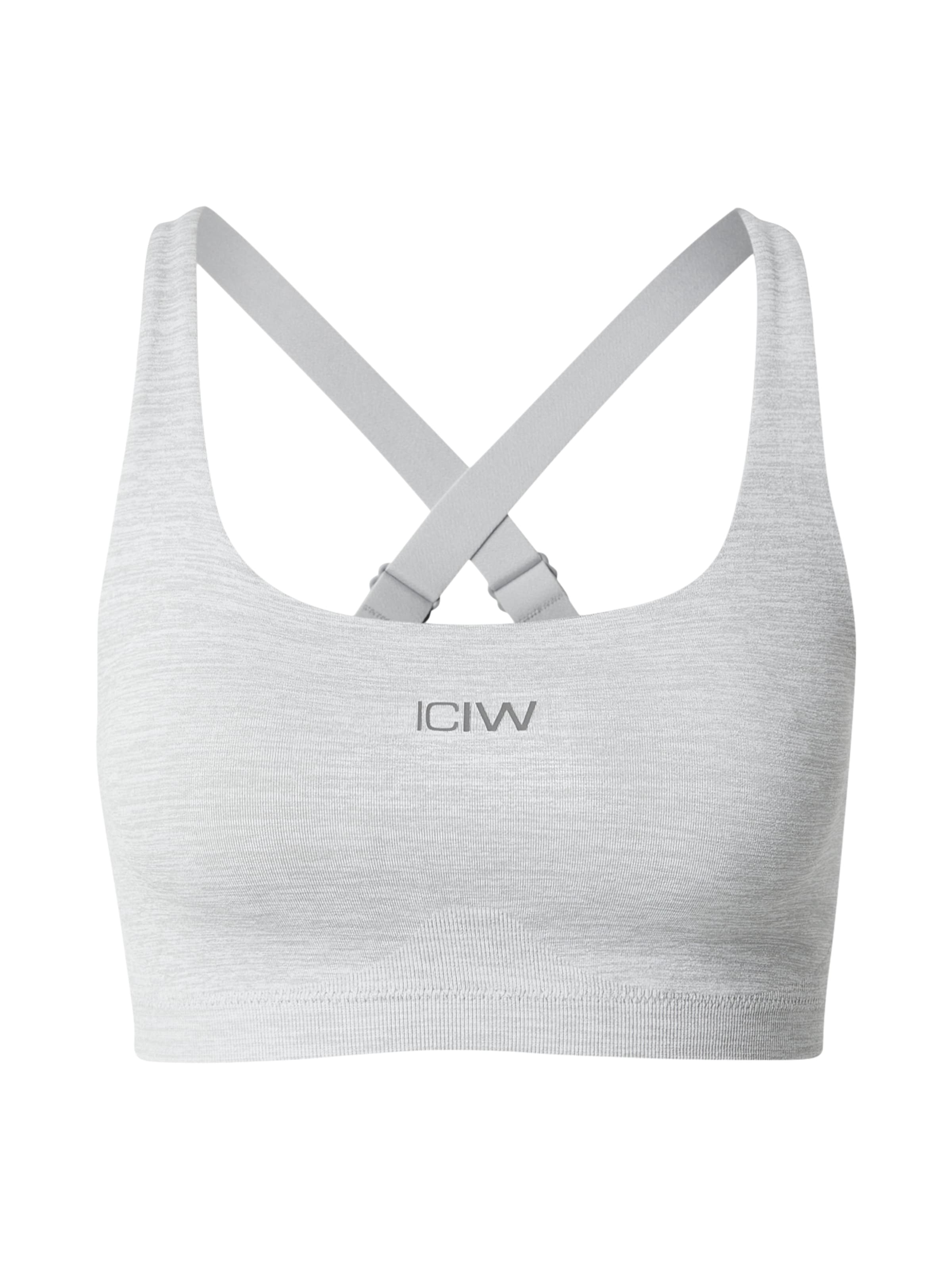 

ICANIWILL Спортивный топ-бралетт в темно-сером, крапчато-сером