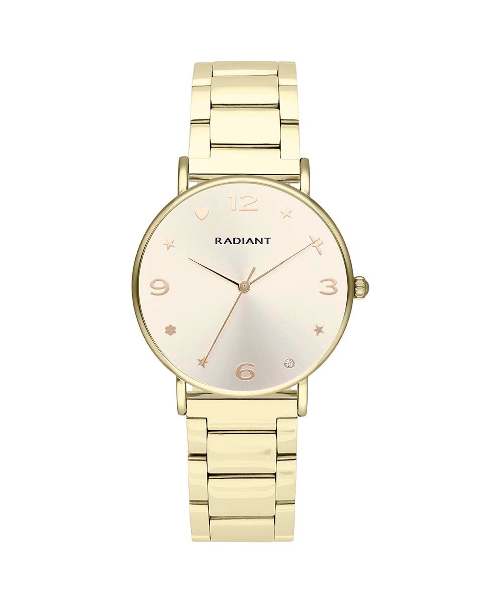 

Уютные женские часы RA597202 со стальным и золотым ремешком Radiant, золотой