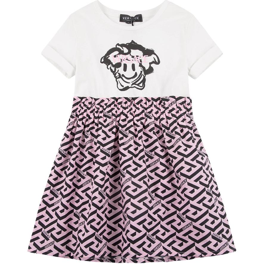 

Детское платье с круглым вырезом, средней длины VERSACE, мультиколор