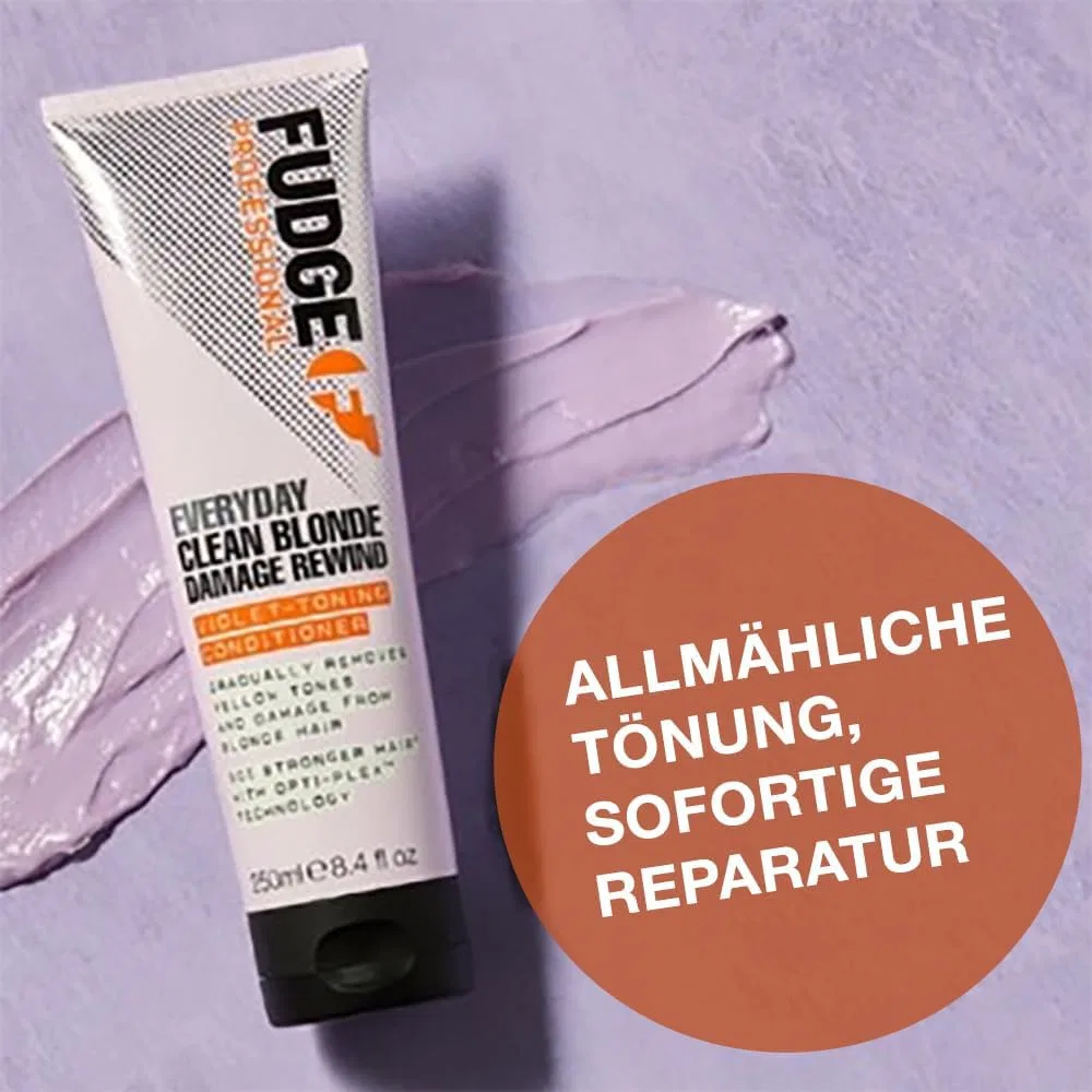 Фиолетовый укрепляющий кондиционер Fudge Professional Everyday Clean Blonde Damage Rewind, 250 мл Fudge — фото 3
