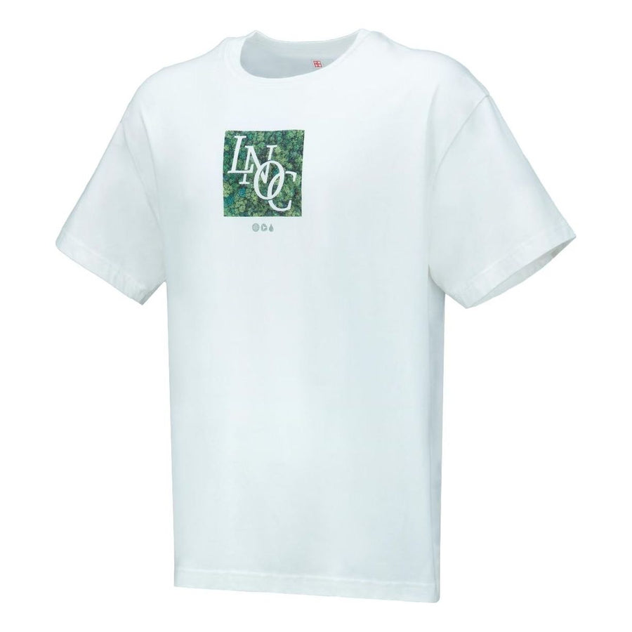 

Футболка Li-Ning Printed Graphic Crew Neck T-shirt 'White Green', белый
