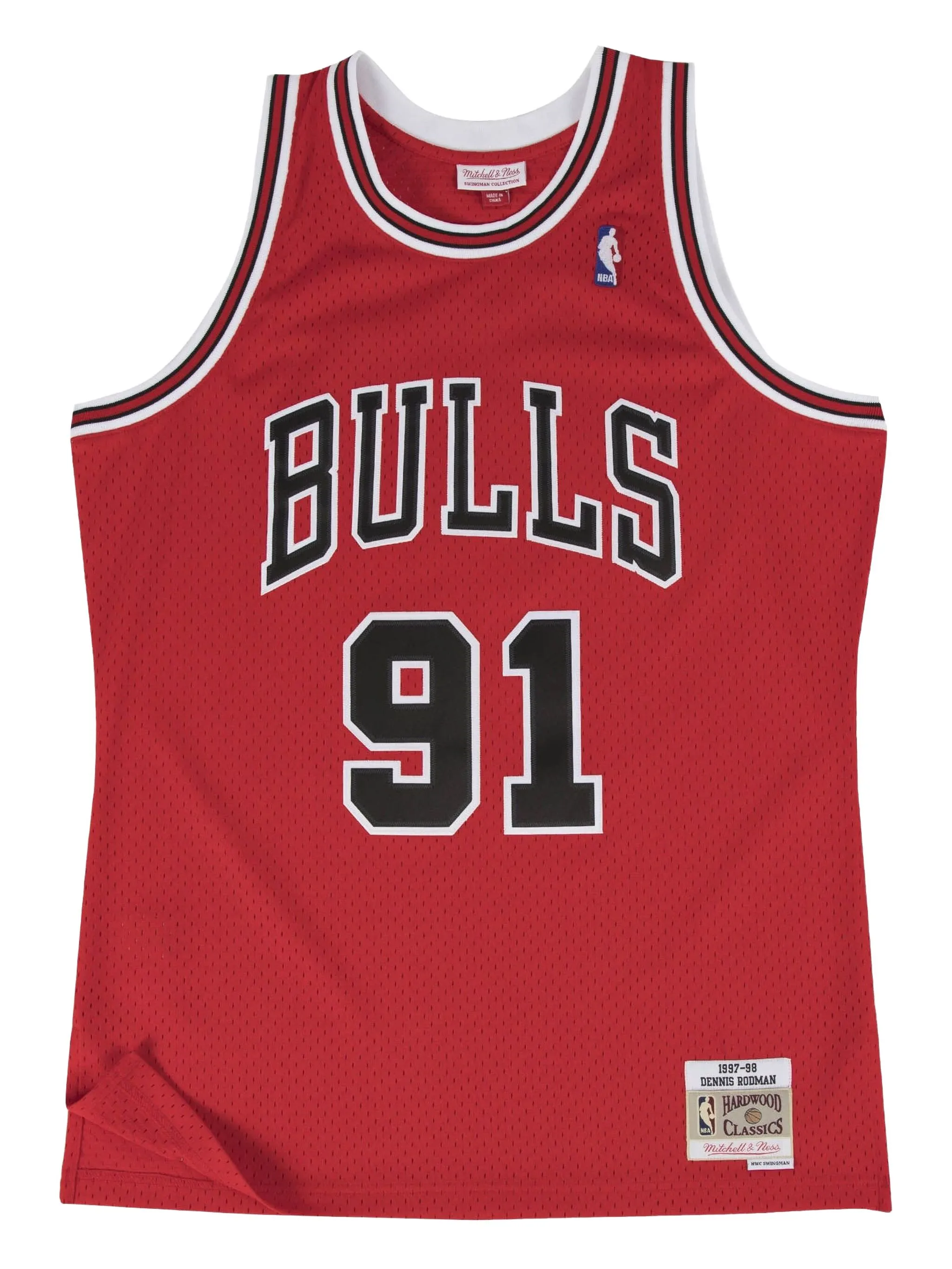 

Топ с логотипом из коллаборации с Bulls Mitchell & Ness, красный
