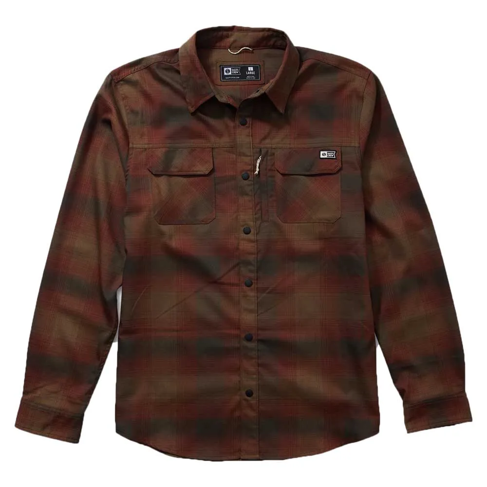 

Рубашка Salty Crew Fathom tech flannel, коричневый