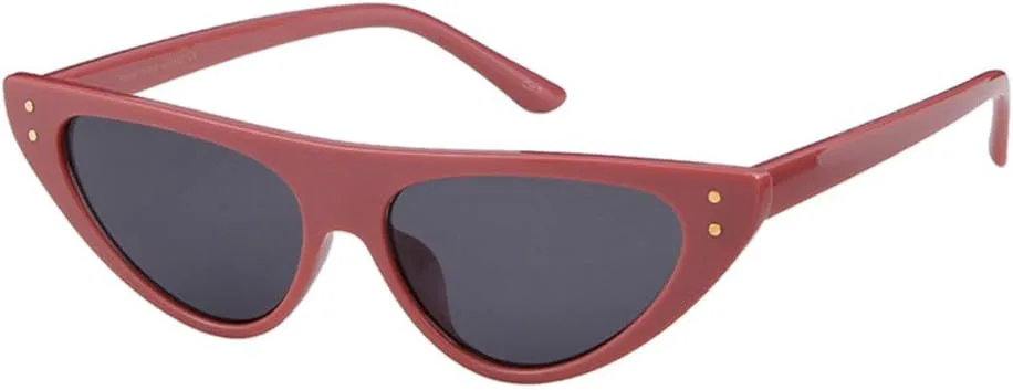 

Ретро-солнцезащитные очки «кошачий глаз» для женщин, треугольные, с заклепками, солнцезащитные очки «кошачий глаз» с защитой от УФ-излучения UV400 MTZJH, C5 Brick Red