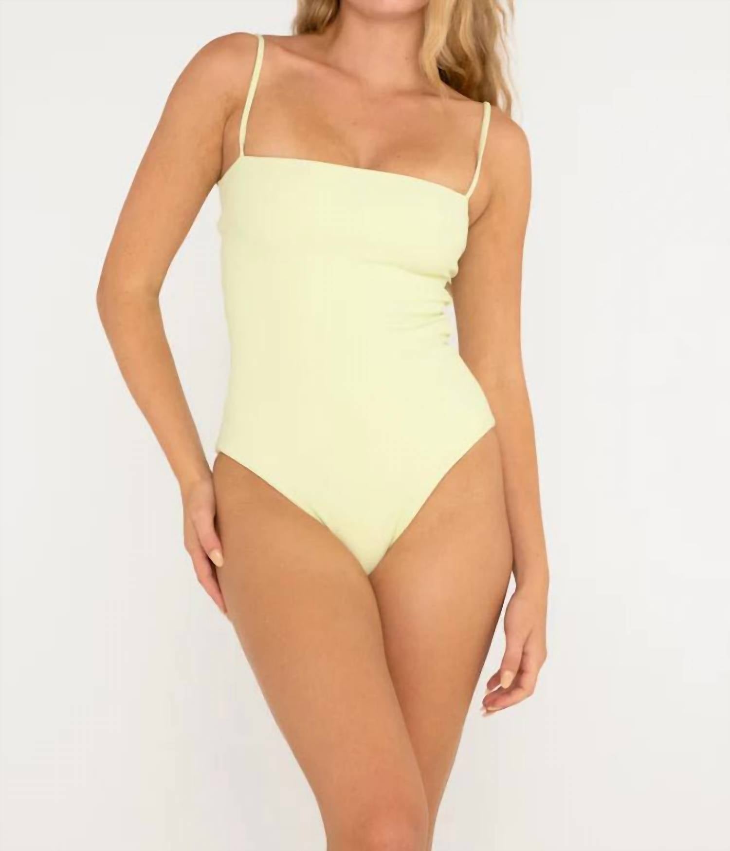 

Бикини Luna цвета лайм в рубчик CITRINE, цвет lime ribbed