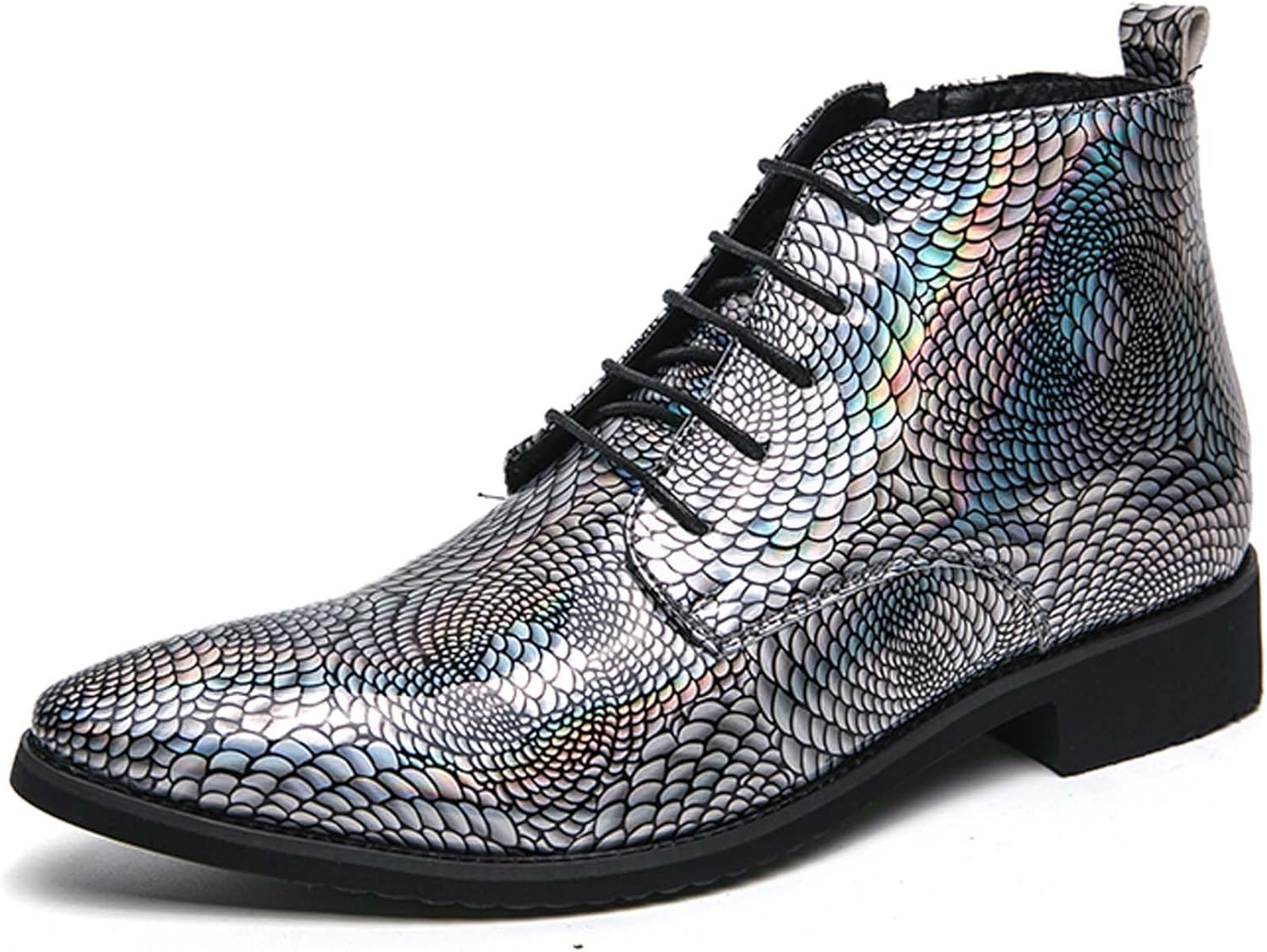 

Мужские оксфорды из модной лакированной кожи, блестящие деловые повседневные ботинки для офиса, банкетов, форменной одежды, свадеб, вечеринок и официальной носки, высокие кожаные туфли Generic, черный