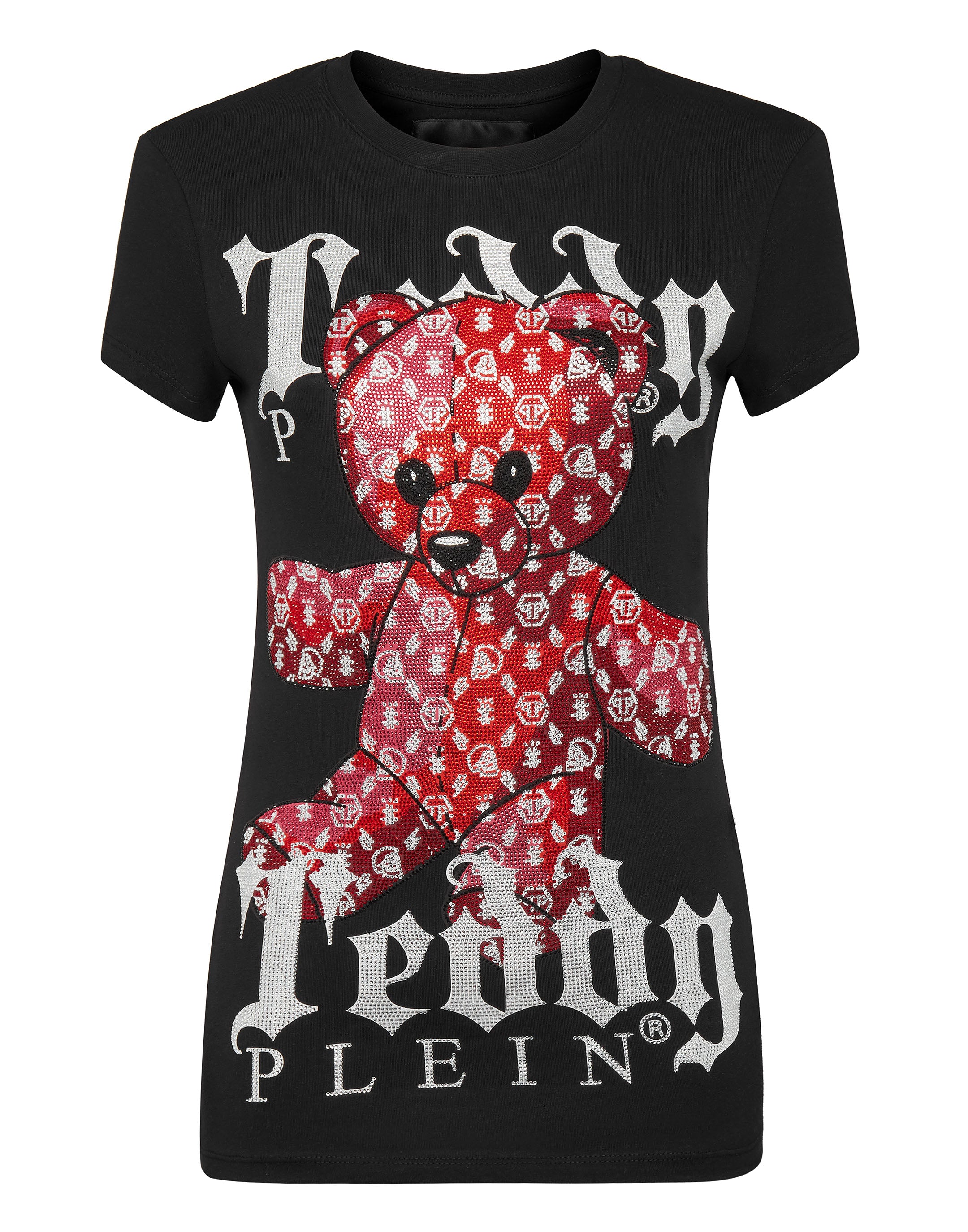 

Футболка с круглым вырезом SS Monogram Teddy Bear PHILIPP PLEIN, черный