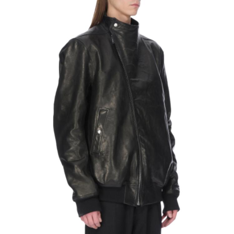 Кожаная куртка RO для мужчин RICK OWENS, черный — фото 4