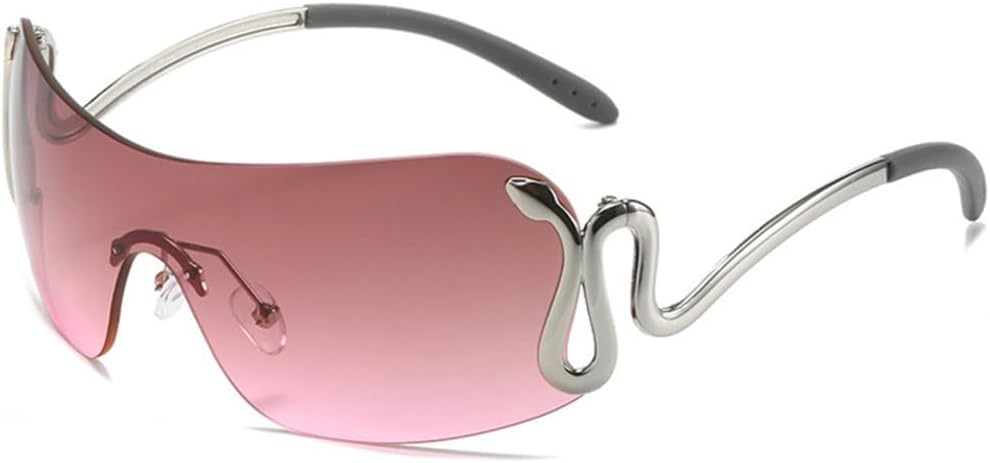 

Модные цельные женские солнцезащитные очки, стильные большие солнцезащитные очки для активного отдыха, мужские панк-очки, персонализированные очки с защитой от УФ-излучения UV400 TYUVIVO, Tea Pink