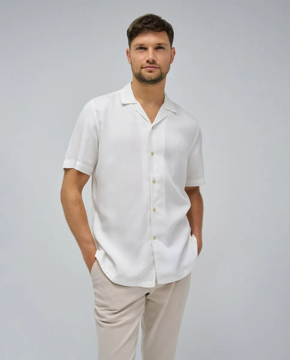 

Обычная однотонная мужская рубашка с коротким рукавом Salsa Jeans, цвет Crema