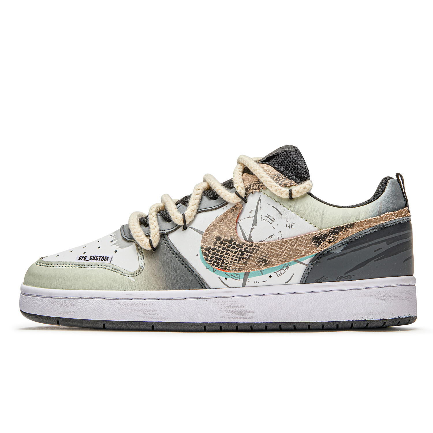 

Кроссовки Nike Court Borough Skateboarding Shoes Women's Low-top Gray, серый
