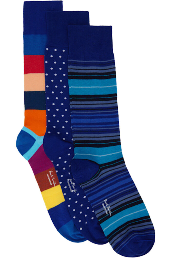 

Упаковка из трех разноцветных хлопковых носков Paul Smith