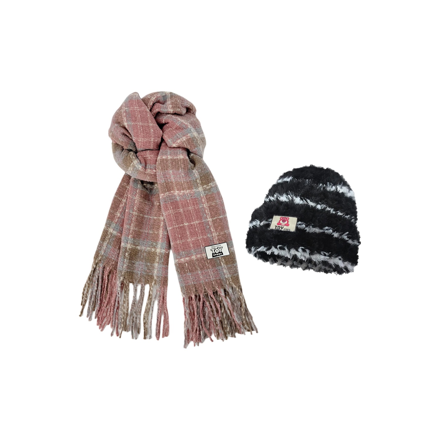 

Disney Вязаный шарф унисекс, 2 Pack (Fresh Flower Rose Pink+Striped Hat)