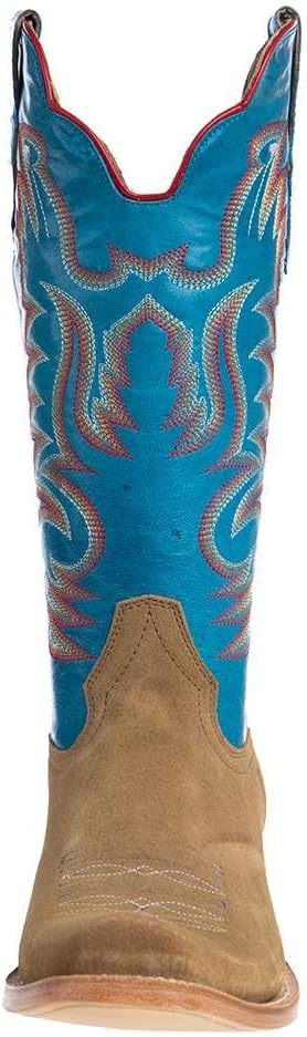 Мужские ковбойские сапоги R Watson R Watson Sand Roughout 13 синие морские, верх из коровьей кожи, модель Cutter Toe R Watson Boots — фото 2