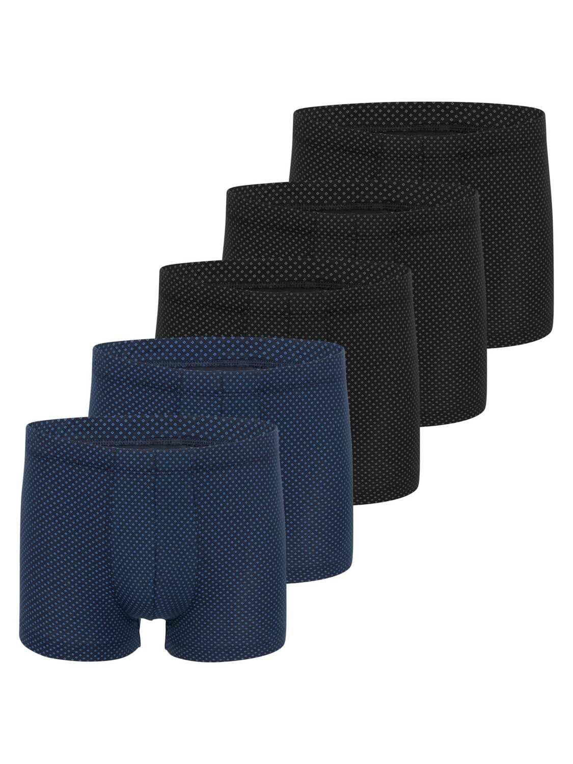 

SCHIESSER Боксеры 'Cotton Casual Organic Cotton' в крапчатом черном цвете