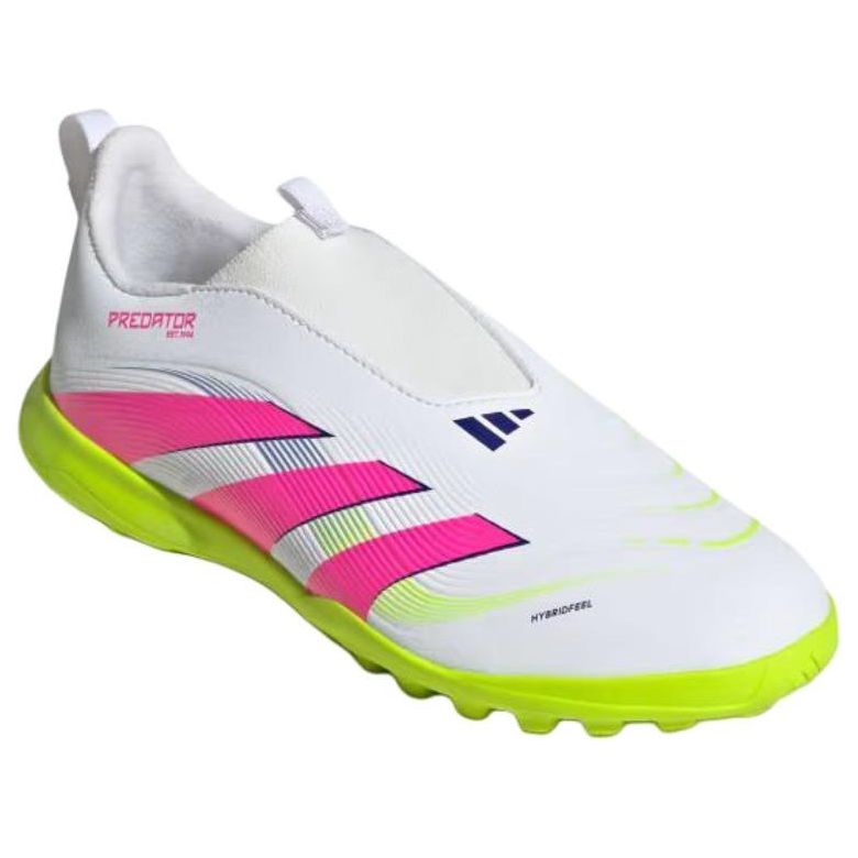 Кроссовки (GS) adidas Predator League Laceless Turf 'Cloud White Lucid Pink Lucid Lemon', белый — фото 3