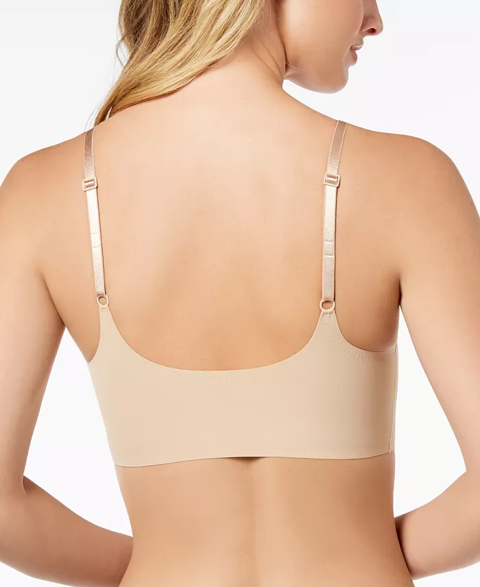 Невидимый удобный слегка уплотненный ретро-бралетт QF4783 Calvin Klein, коричневый/бежевый — фото 2