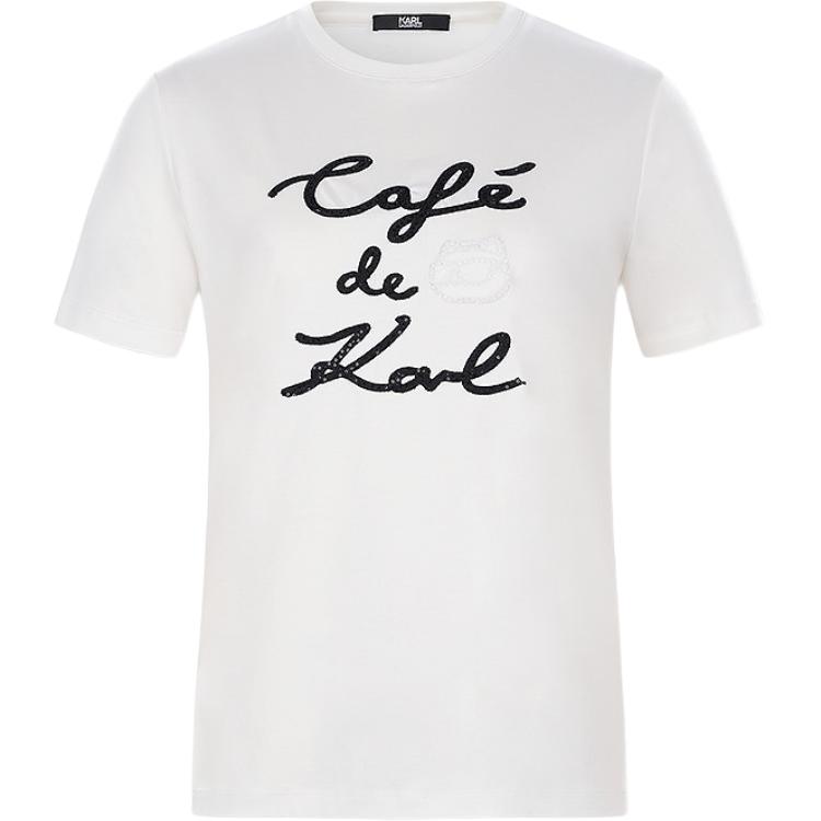 

KARL LAGERFELD / Karl Lagerfeld Jeans Футболка KARL LAGERFELD SS25 Regular женская белая, Белый, KARL LAGERFELD / Karl Lagerfeld Jeans Футболка KARL LAGERFELD SS25 Regular женская белая