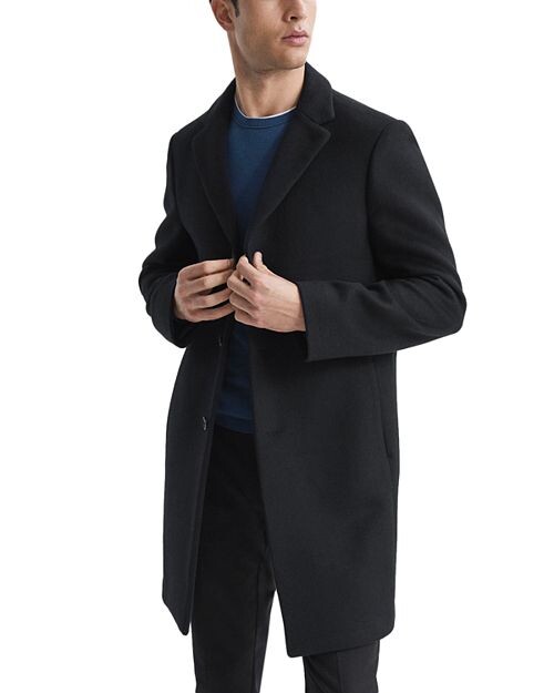 

Двубортное пальто REISS, цвет Black
