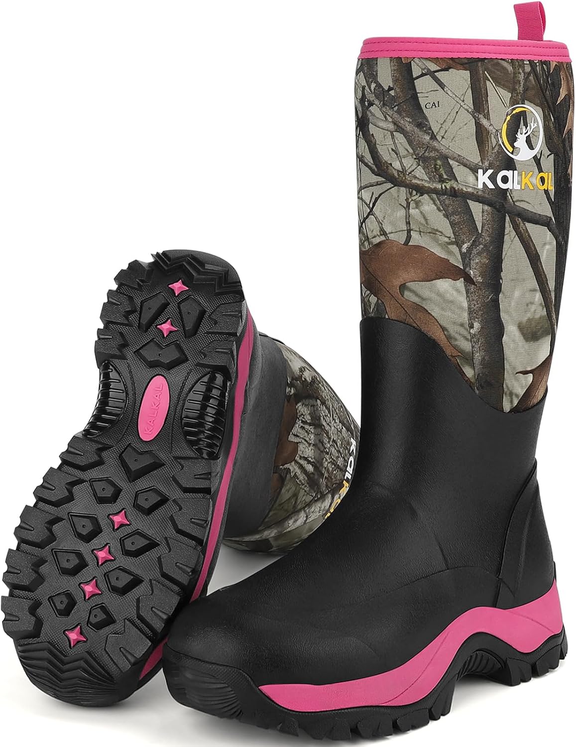 

Резиновые сапоги Kalkal для женщин, утепленные водонепроницаемые охотничьи сапоги для женщин, 6 мм неопреновые камуфляжные охотничьи сапоги, высокие дождевые сапоги для женщин для работы в грязи, садоводства и фермерства, розовый
