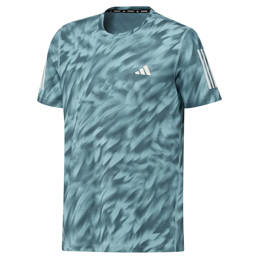 

Футболка с коротким рукавом спортивная adidas Own The Run Allover Print, синий