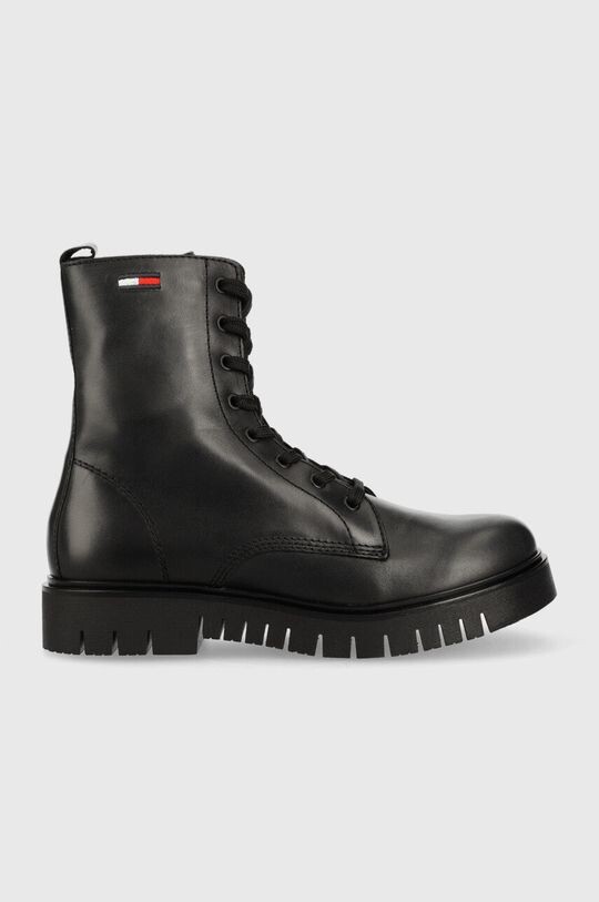 

Кожаные байкерские ботинки на шнуровке Wmns Boot Tommy Jeans, черный