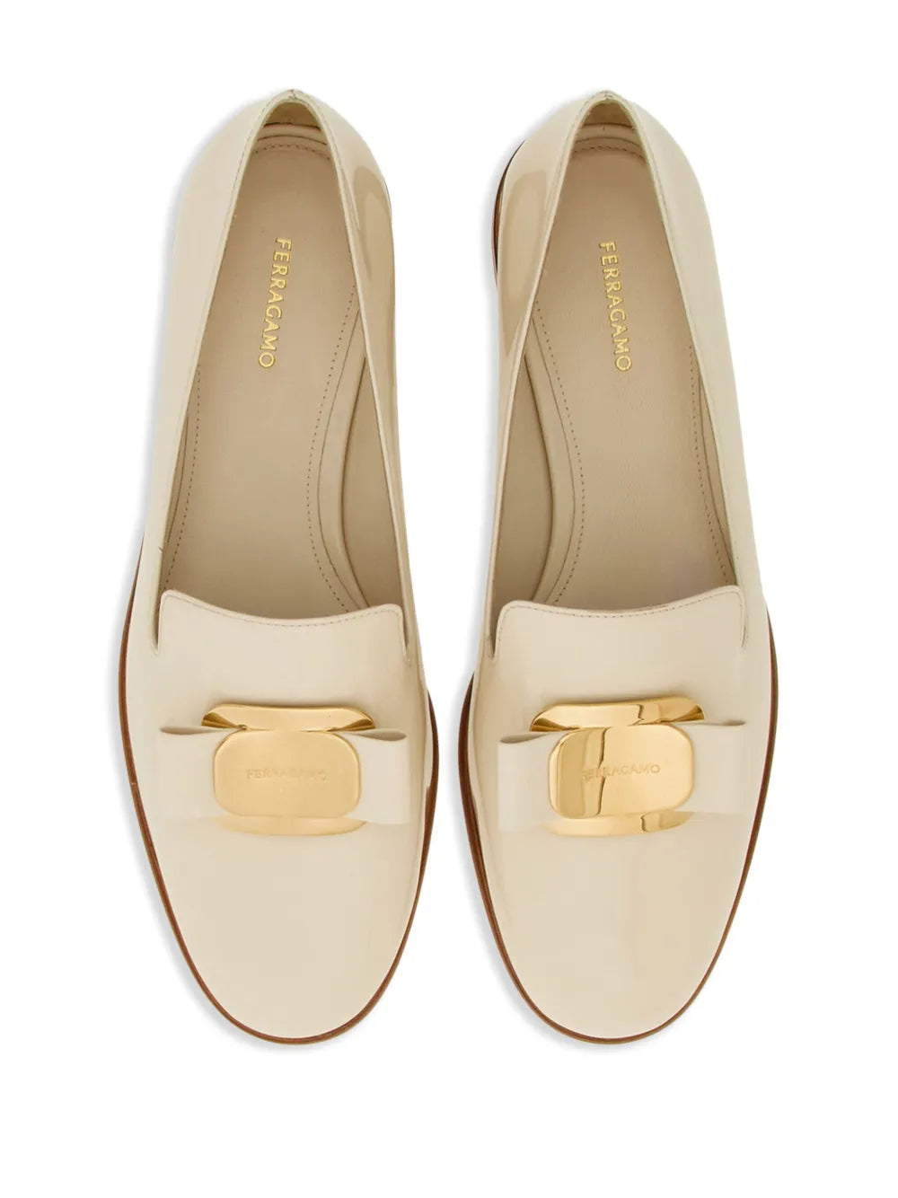 Ferragamo New Vara кожаные лоферы Salvatore Ferragamo, белый