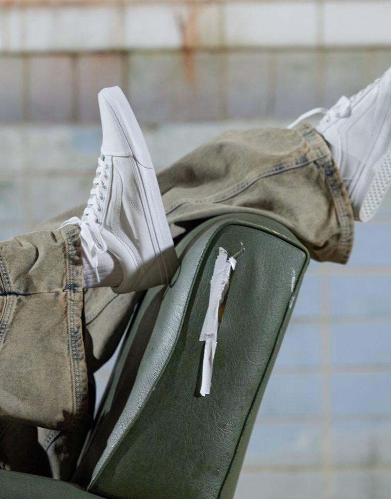 

Vans - Old Skool - Белые кроссовки, Белый, Vans - Old Skool - Белые кроссовки